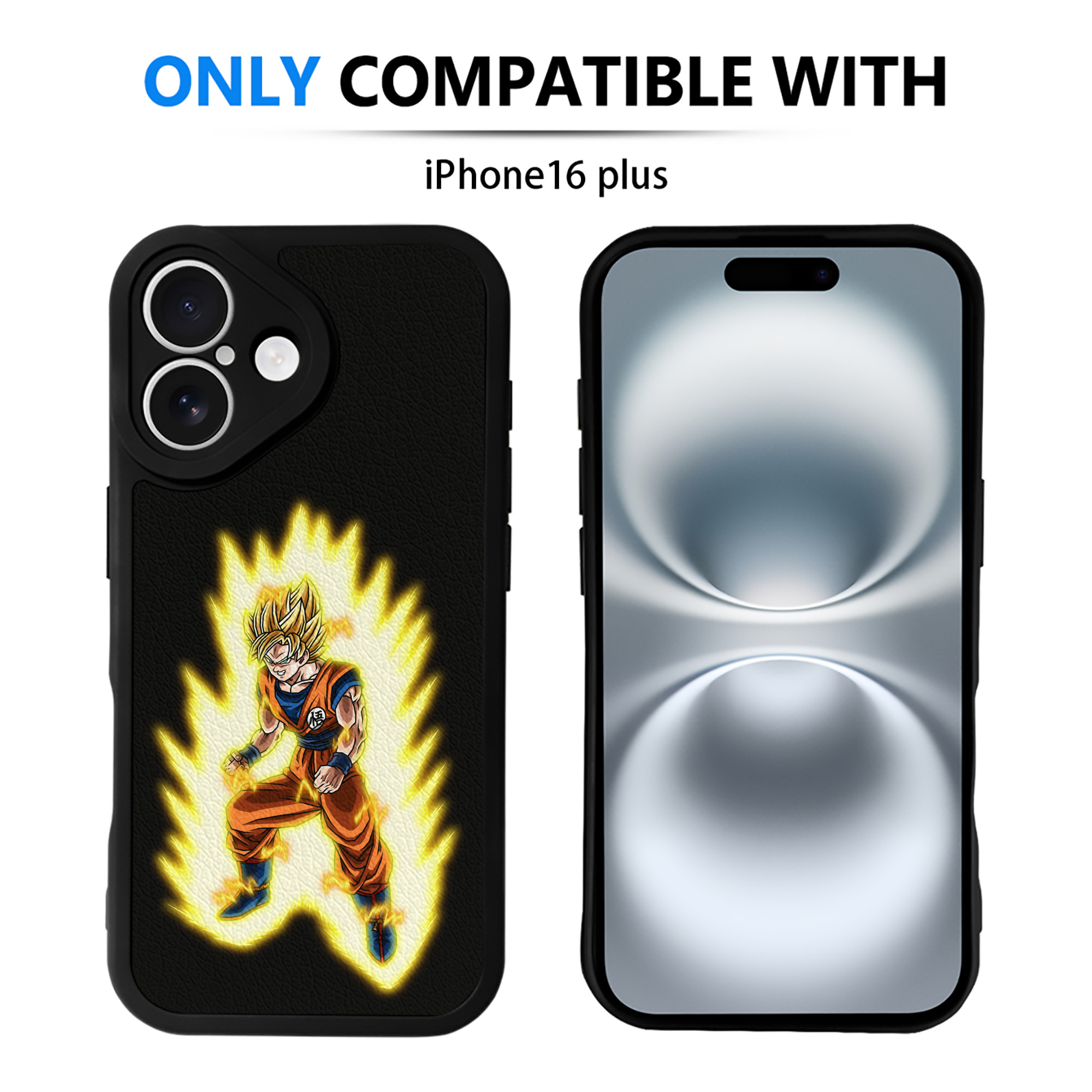 （画像用） ドラゴンボール 孫悟空（そん ごくう）Son Goku カカロット DRAGON BALL Kakarotto 【iPhone 16シリーズ対応】シリコンスマホケース（レザー調） 材質：シリコン